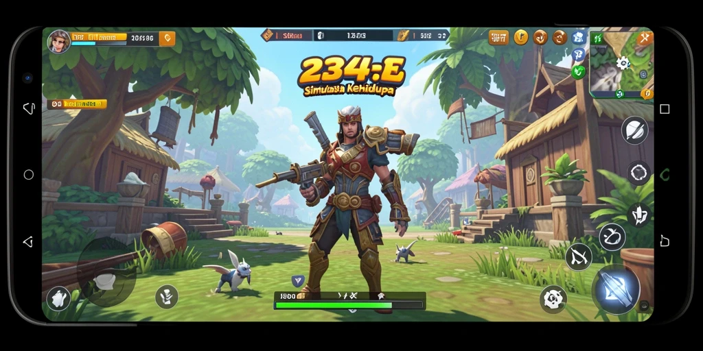 Tampilan menarik dari gameplay 234E yang penuh warna.