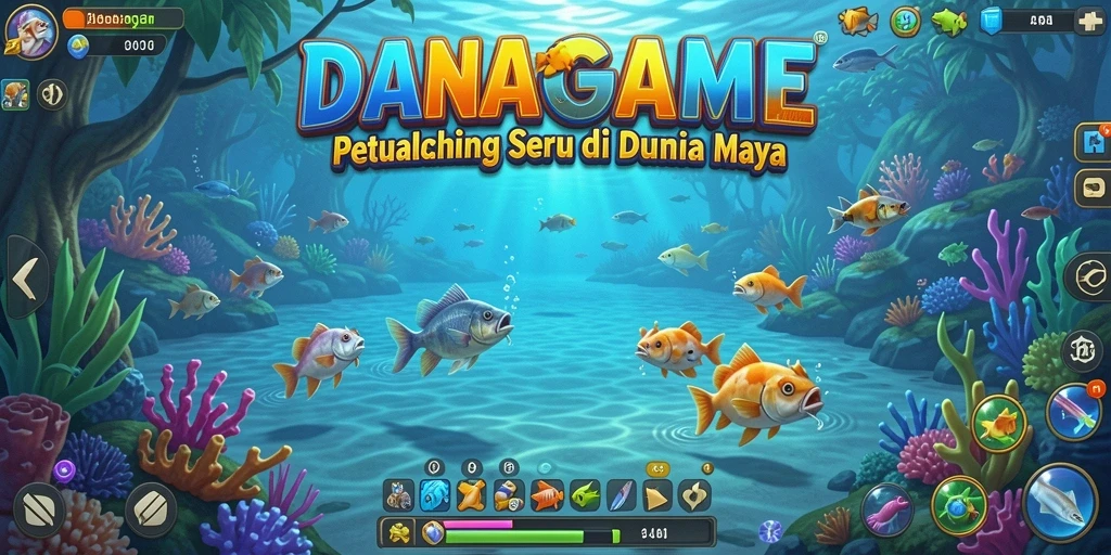 Tampilan screenshot gameplay seru dari DANAGAME saat memancing.