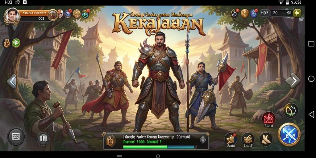 Tampilan gameplay H03 yang memukau dalam strategi membangun kerajaan.