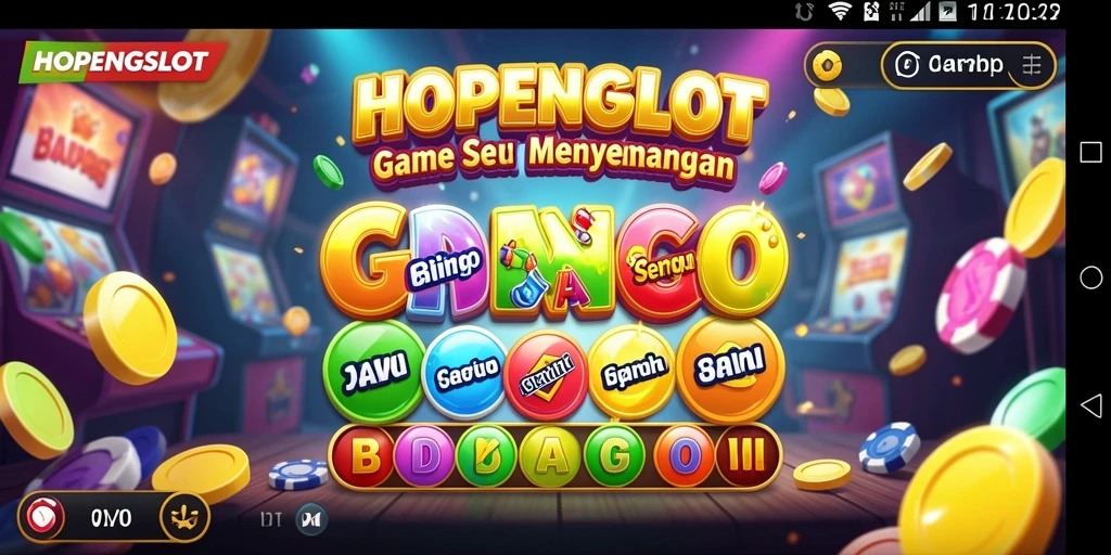 Tampilan gameplay HOPENGSLOT yang menarik dan penuh warna.