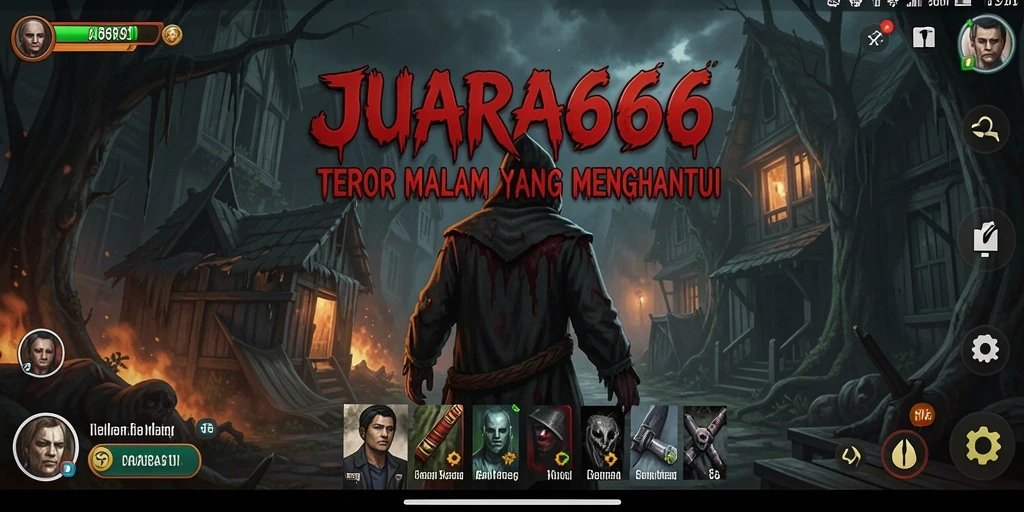 Tampilan gameplay JUARA666 yang penuh ketegangan dan kengerian.