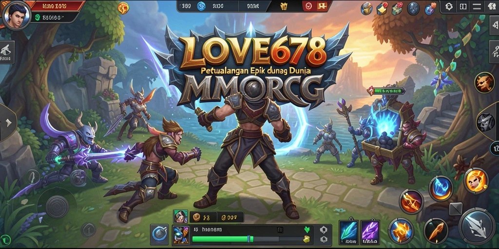 Screenshot dari gameplay LOVE678 yang menampilkan petualangan epik dalam MMORPG.