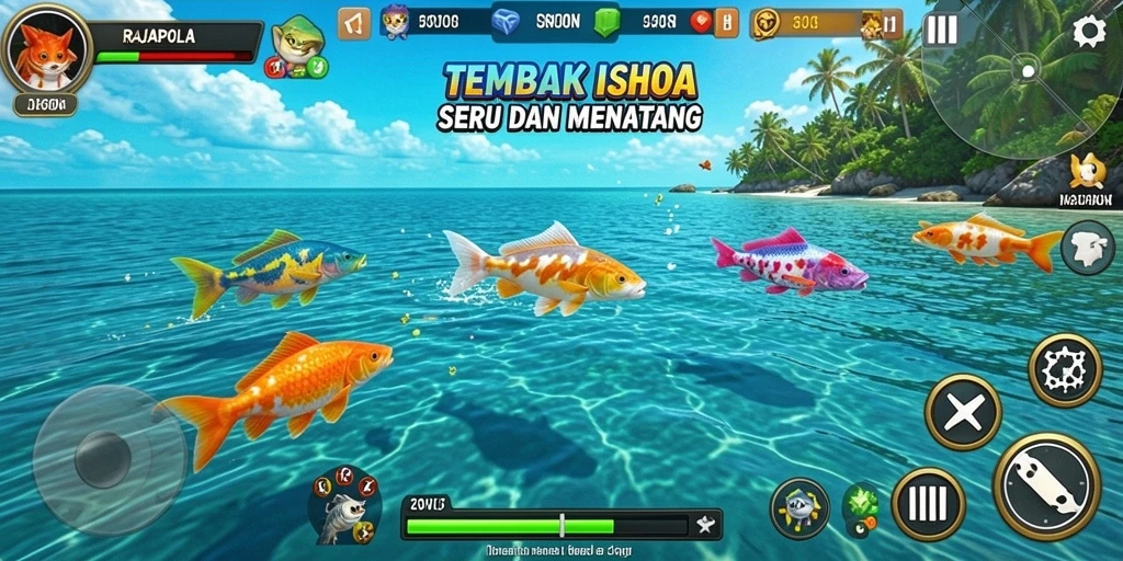 Screenshot gameplay Tembak Ikan RAJAPOLA yang seru.