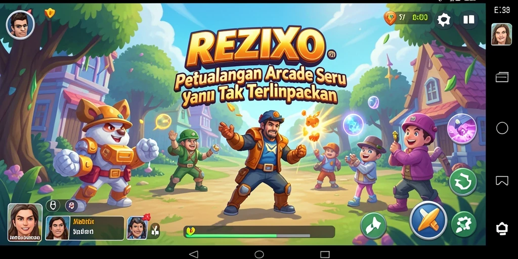 Tampilan gameplay seru dari REZIXO yang penuh tantangan Arcade.